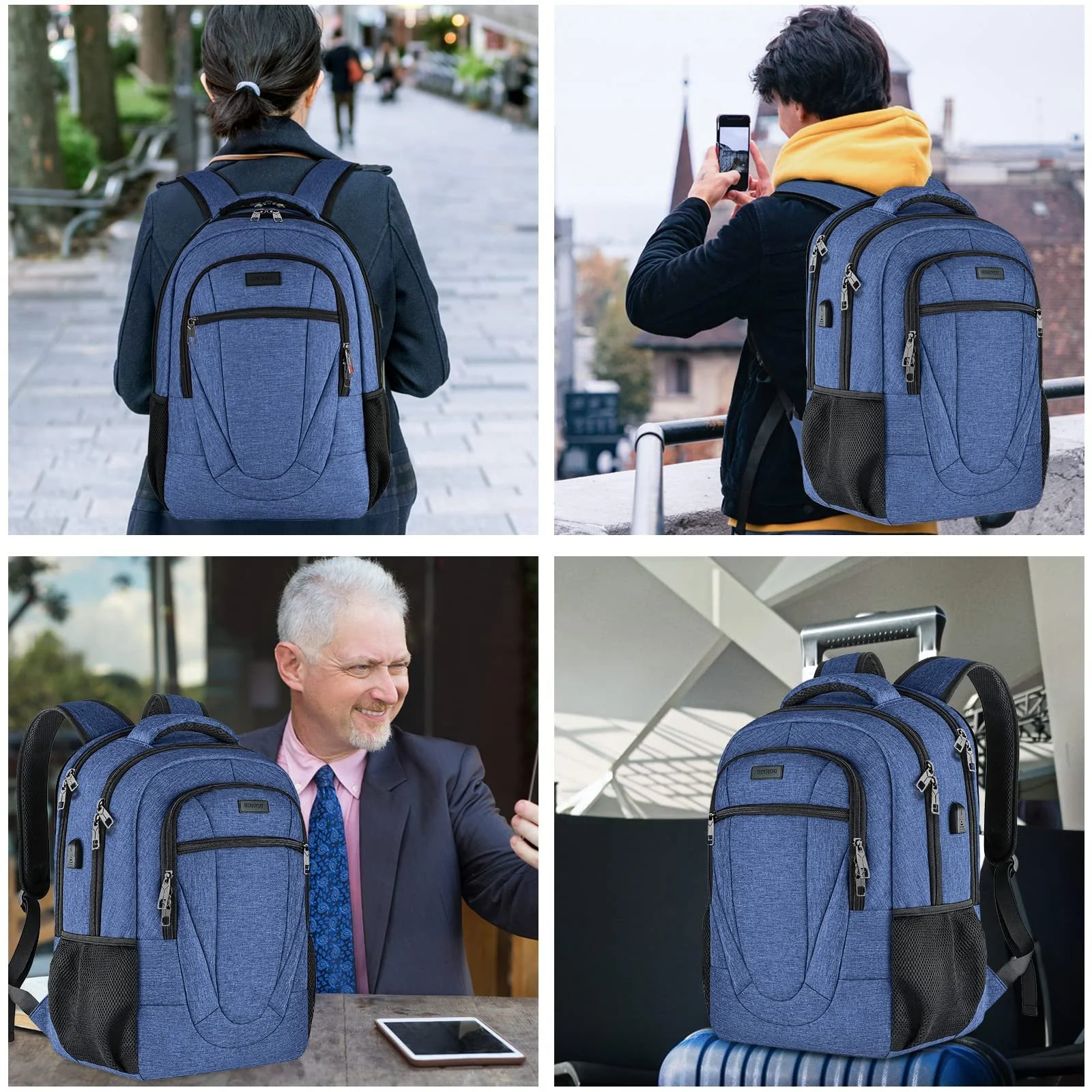 Рюкзак для ноутбука BIKROD 17.3 дюйма USB Anti-Theft водонепроницаемый, фото №6 Рюкзак для ноутбука BIKROD 17.3 дюйма USB Anti-Theft водонепроницаемый, фото №6