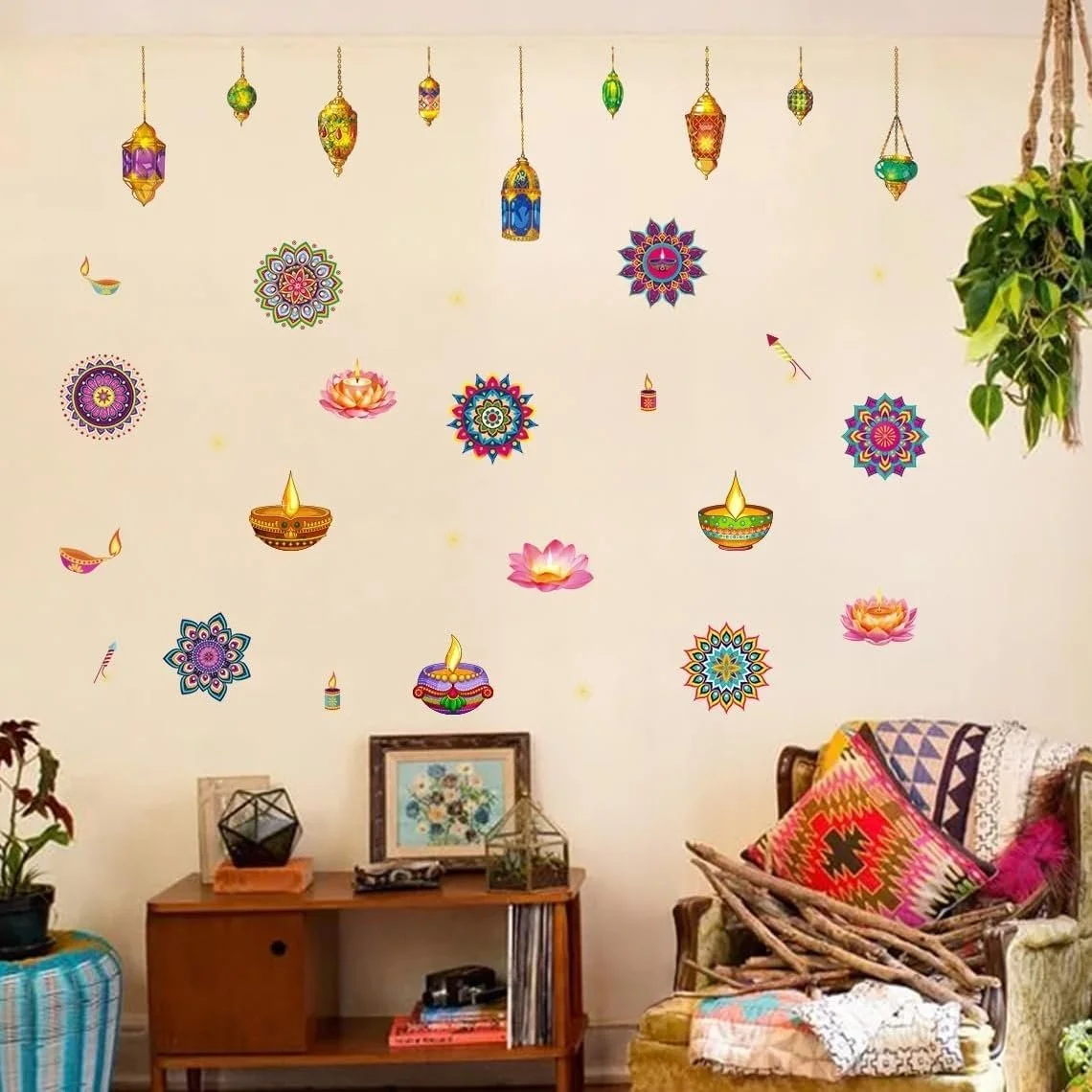 Наклейка на стіну HPNIUB Diwali Ранголі Дія 30 x 90 см, фото №6