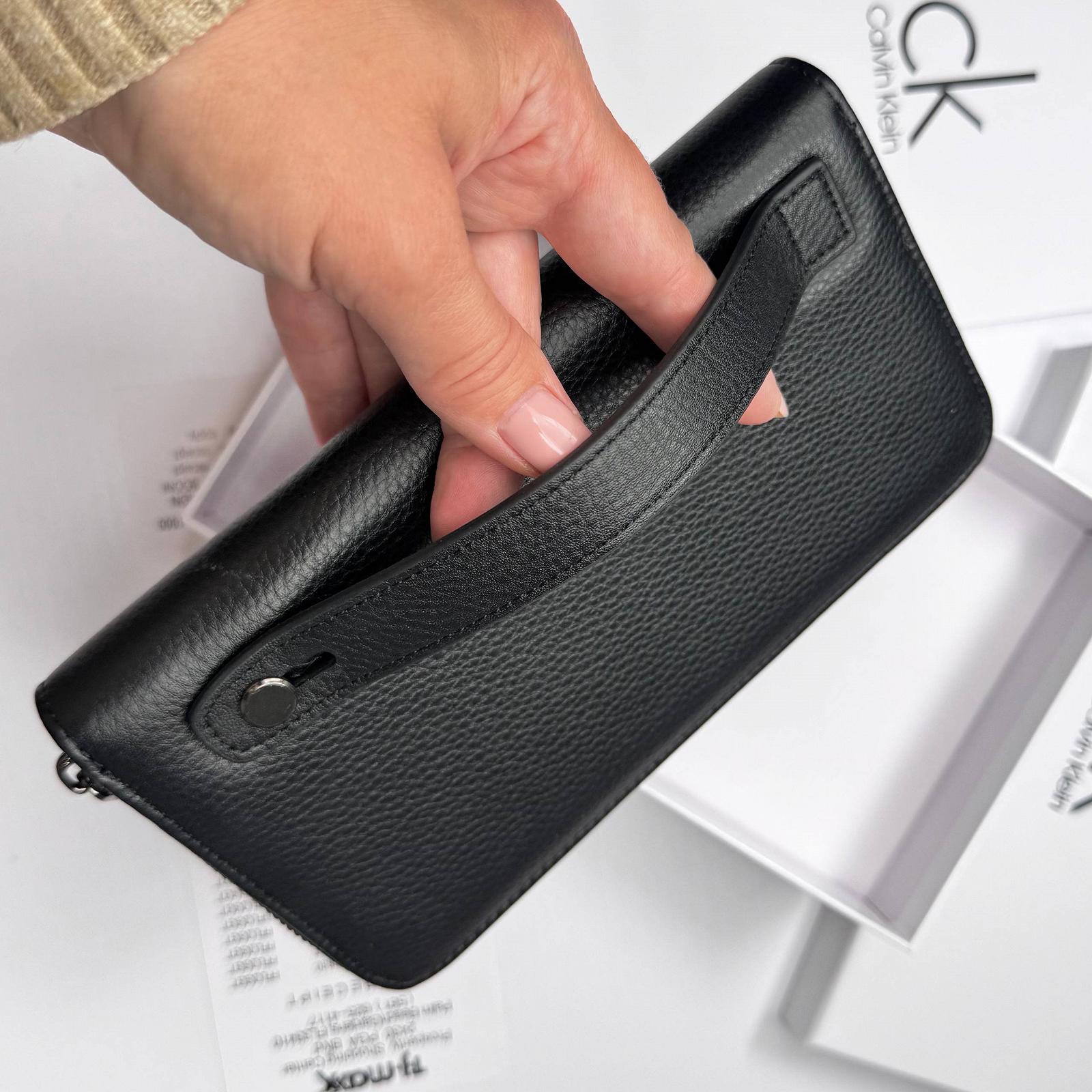 Чоловічий брендовий гаманець на блискавці Calvin Klein шкіряний клатч для чоловіка, фото №3