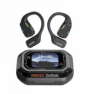 Навушники-перекладач MINISO M98 AI, 3-в-1 з додатком, 134 мови перекладу, з сенсорним РК-екраном, з відкритим вухом для навчання, подорожей - Фото 1