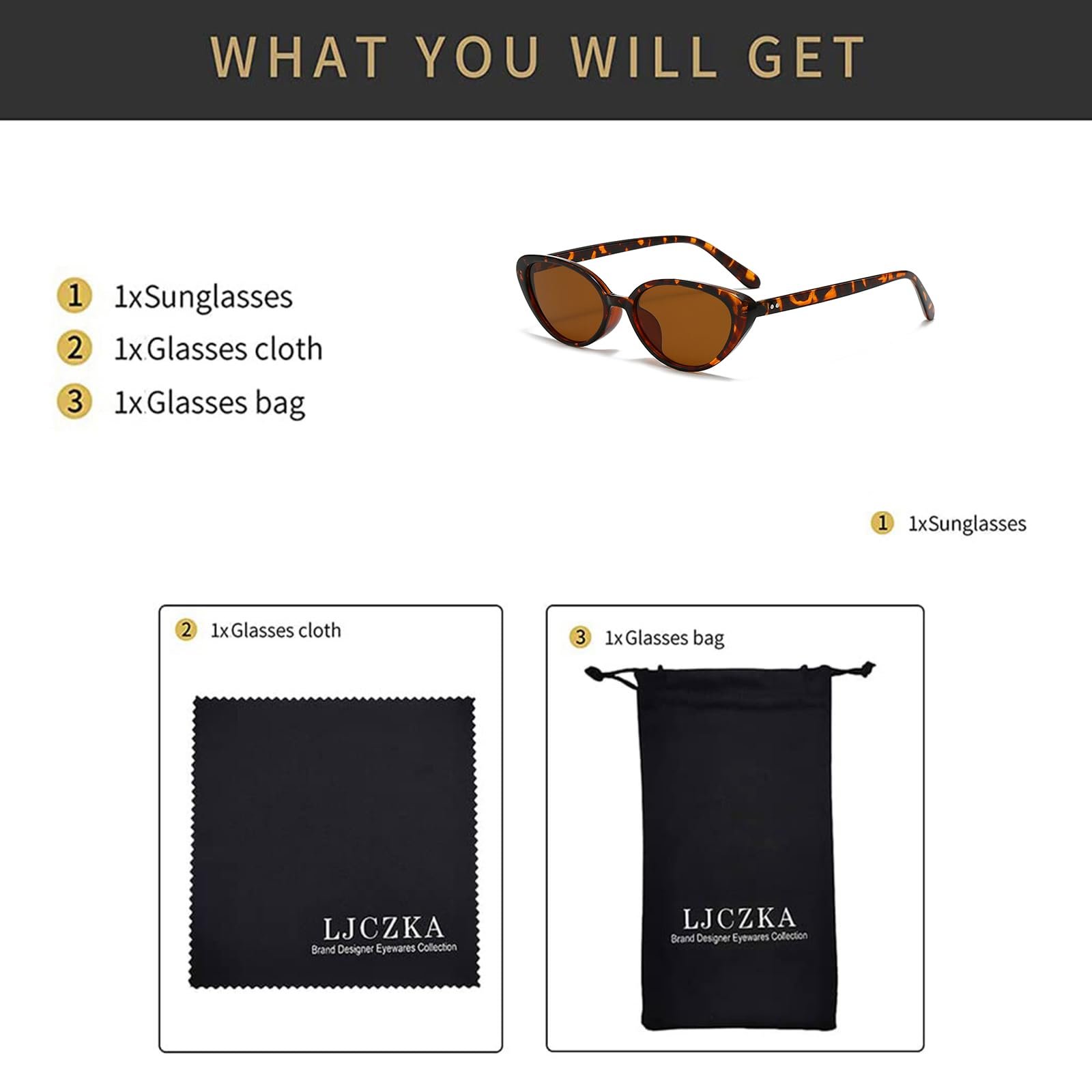 Сонцезахисні окуляри Овальні LJCZKA Ретро Чоловічі та Жіночі, 90-ті, Маленькі Котячі, фото №6