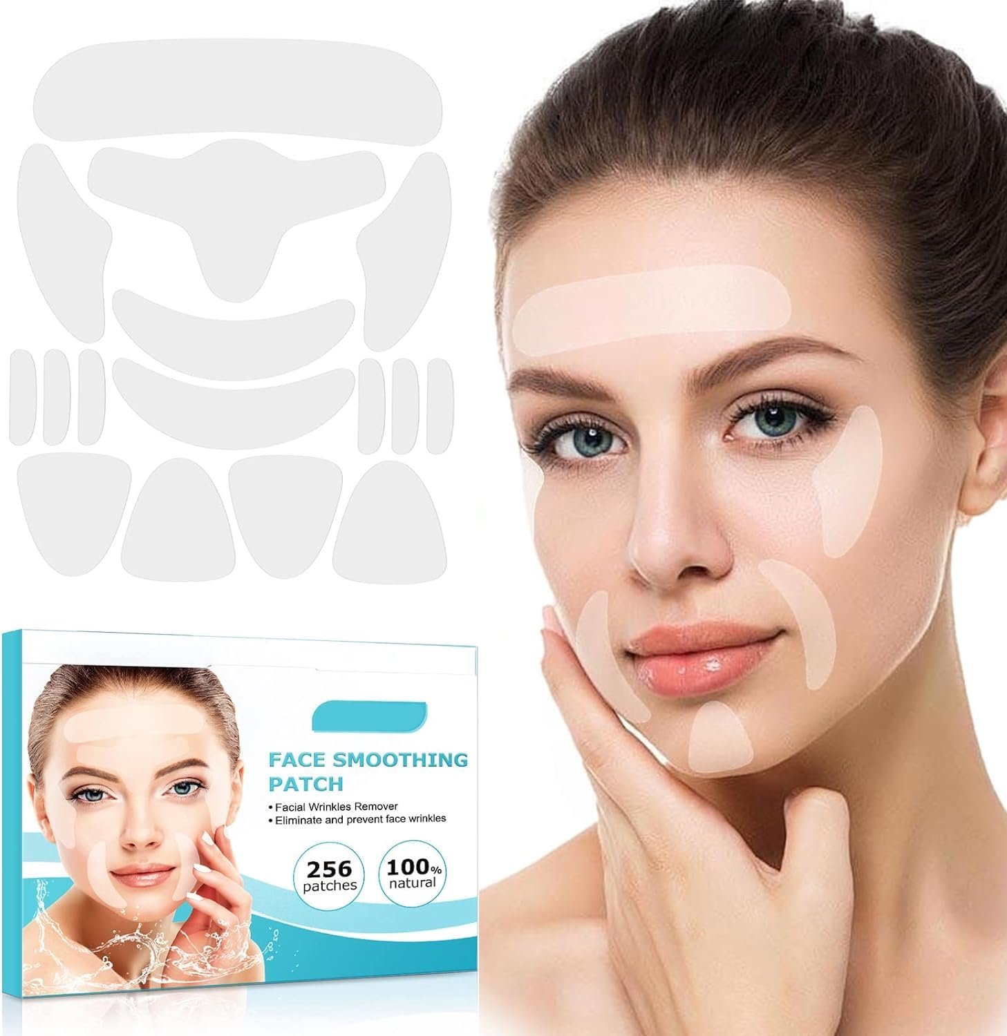 Патчи Collagen, 160 шт, против морщин, для сияющей и молодой кожи - 10 листов, фото №1