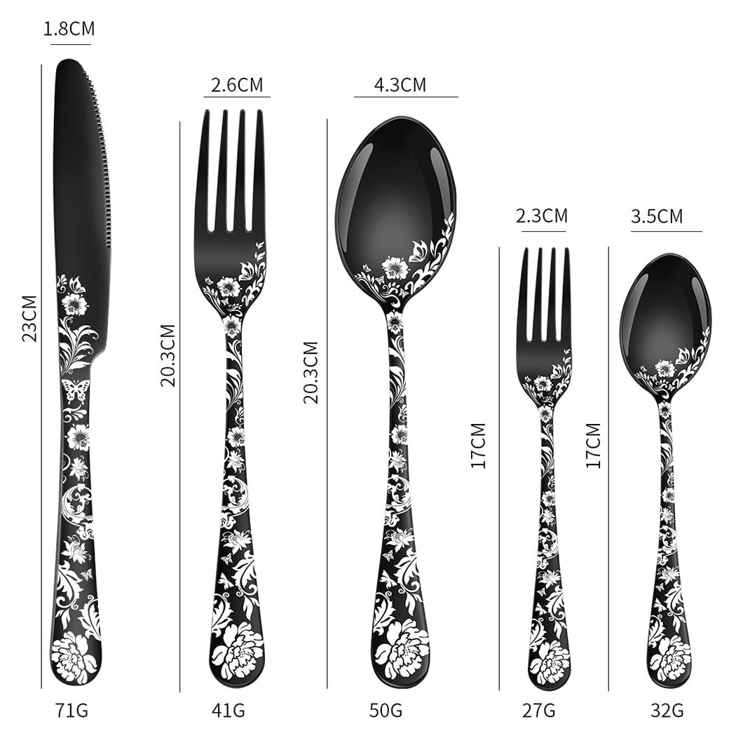 Набор столовых приборов XIAOYU Peony Blossom, 40 предметов, нержавеющая сталь, на 8 персон, фото №6 Набор столовых приборов XIAOYU Peony Blossom, 40 предметов, нержавеющая сталь, на 8 персон, фото №6