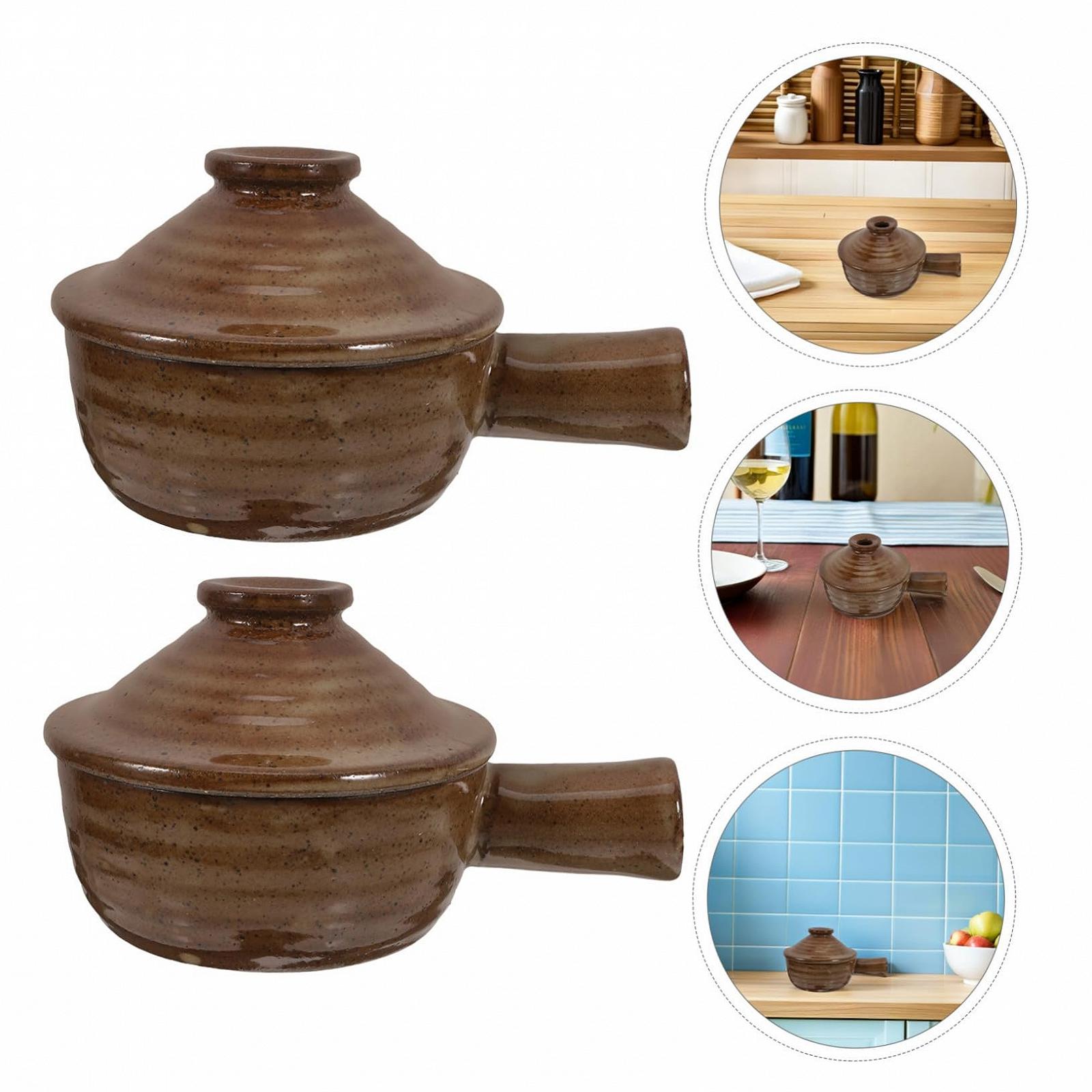 Кастрюли для микроволновой печи Cabilock керамические 2 шт. с крышками, фото №8