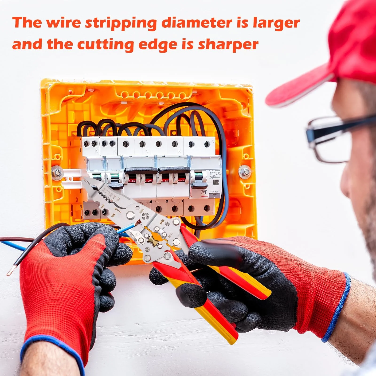 Инструмент для снятия изоляции 9 в 1, бокорезы и кабельные ножницы VDE болторез, фото №6