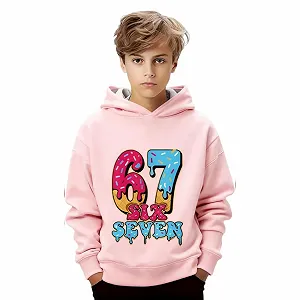 Пуловер Generisch Boys Girls 67 Meme Толстовка с капюшоном Ice Cream 67 Толстовка для детей и подростков 6 7 Забавная кофта Six Seven Cuddly Clothing - Фото 1