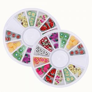 Инструменты для дизайна ногтей Artlalic 2 шт, 3D слайсы, свежие фрукты, украшения для лица - Фото 1