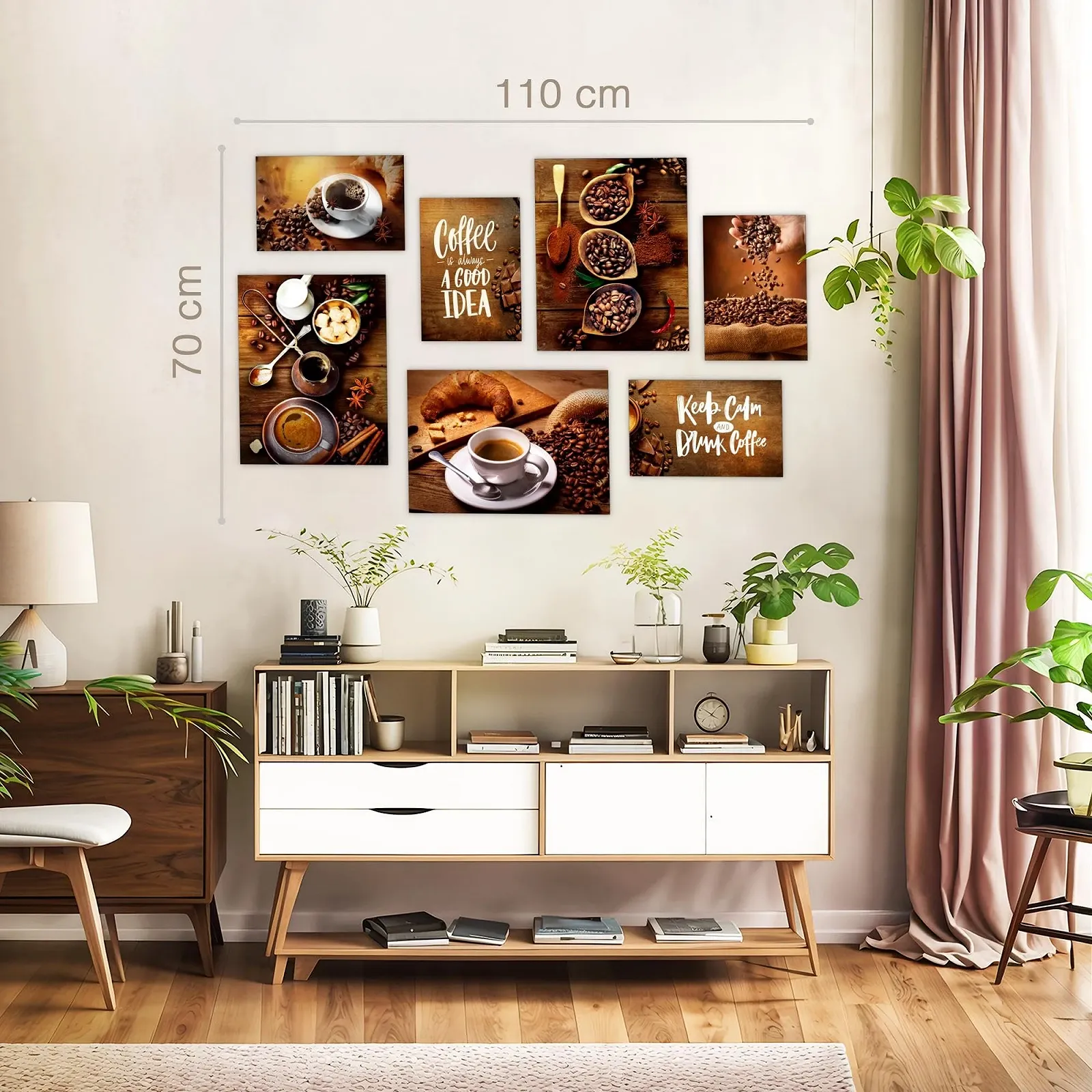 Картини Novart N034271a Кава 7 шт Коричневі, фото №3 Картини Novart N034271a Кава 7 шт Коричневі, фото №3