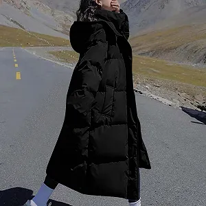 Жіноча Куртка пухова Довга Вільна стьобана Легка synthetic.ua - Фото 1