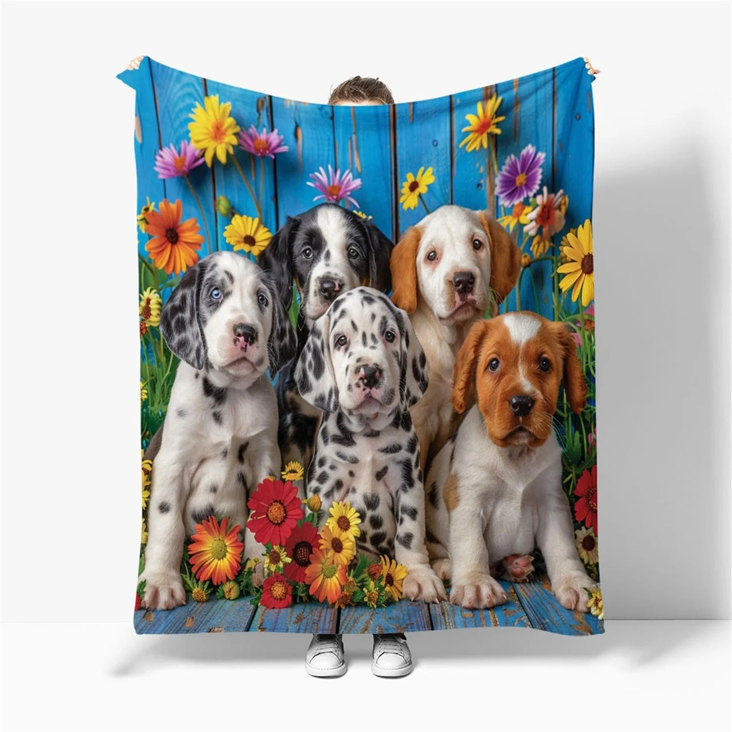 Покривало Флісове 130x150 см Візсла та ромашки, фото №5