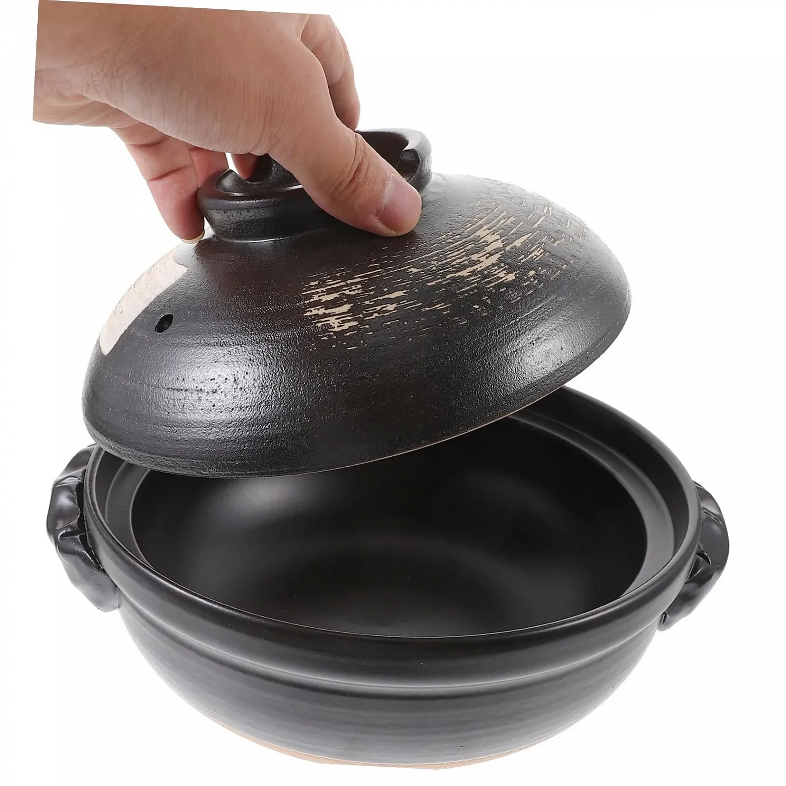 Кастрюля-сотейник INOOMP Keramik 900 мл с отверстиями для вентиляции глазурованная поверхность, фото №7