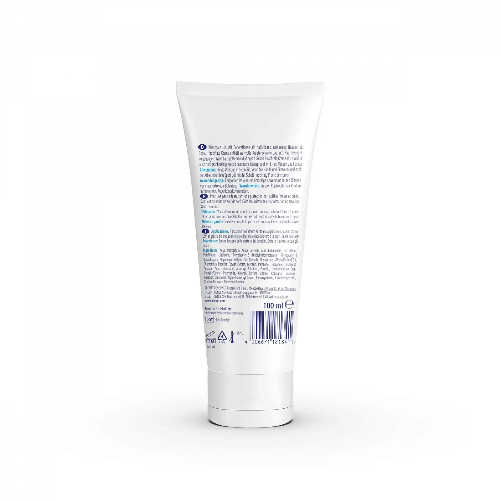 Крем для ног Scholl Deer Tallow с оленьим жиром, фото №2