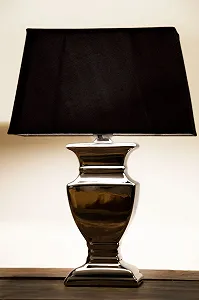 Настільна лампа Reed 45 см Срібляста synthetic.ua - Фото 1