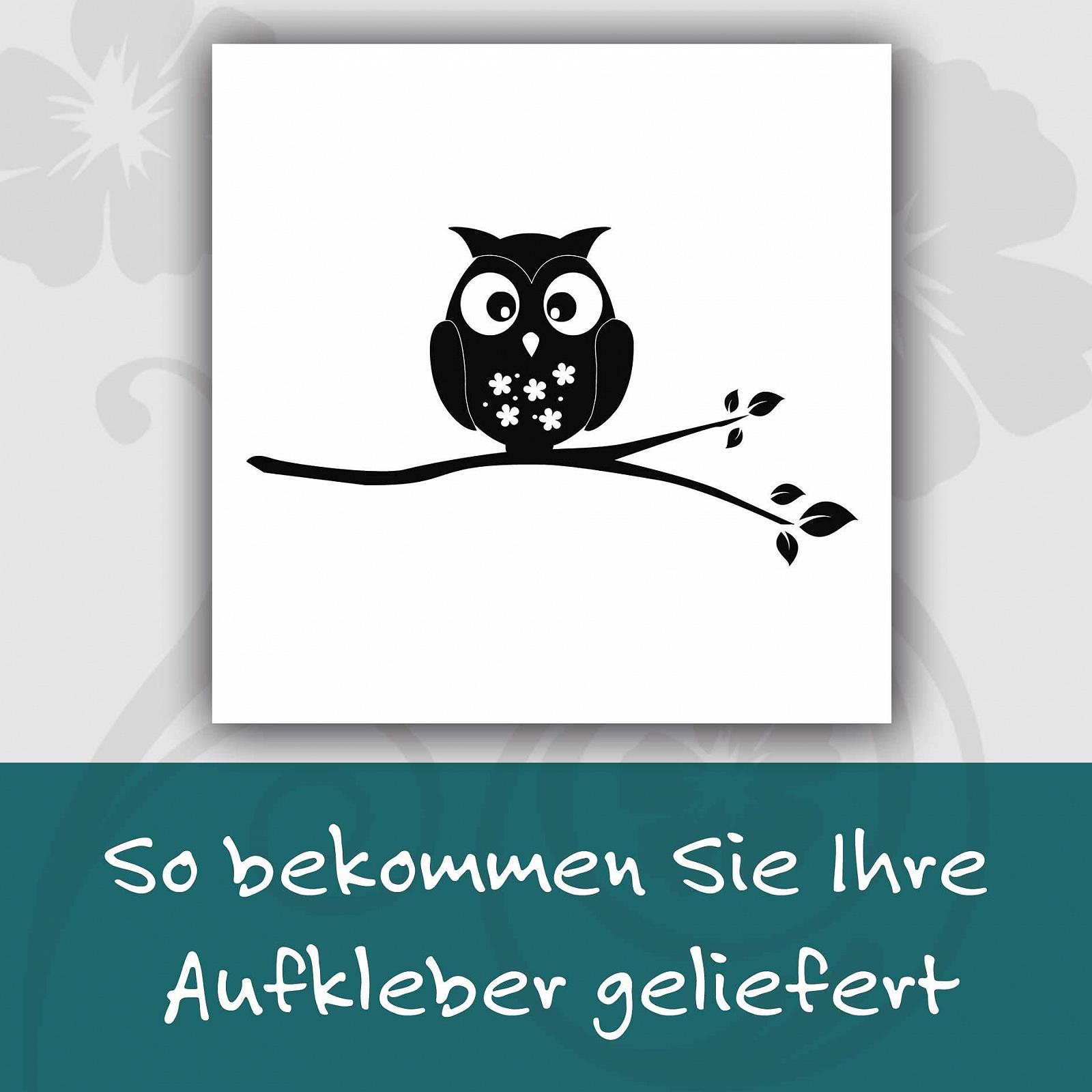 Наклейка на стіну kleb-Drauf 1 Owl on Branch 16 x 29 см Глянцева Коричнева, фото №4