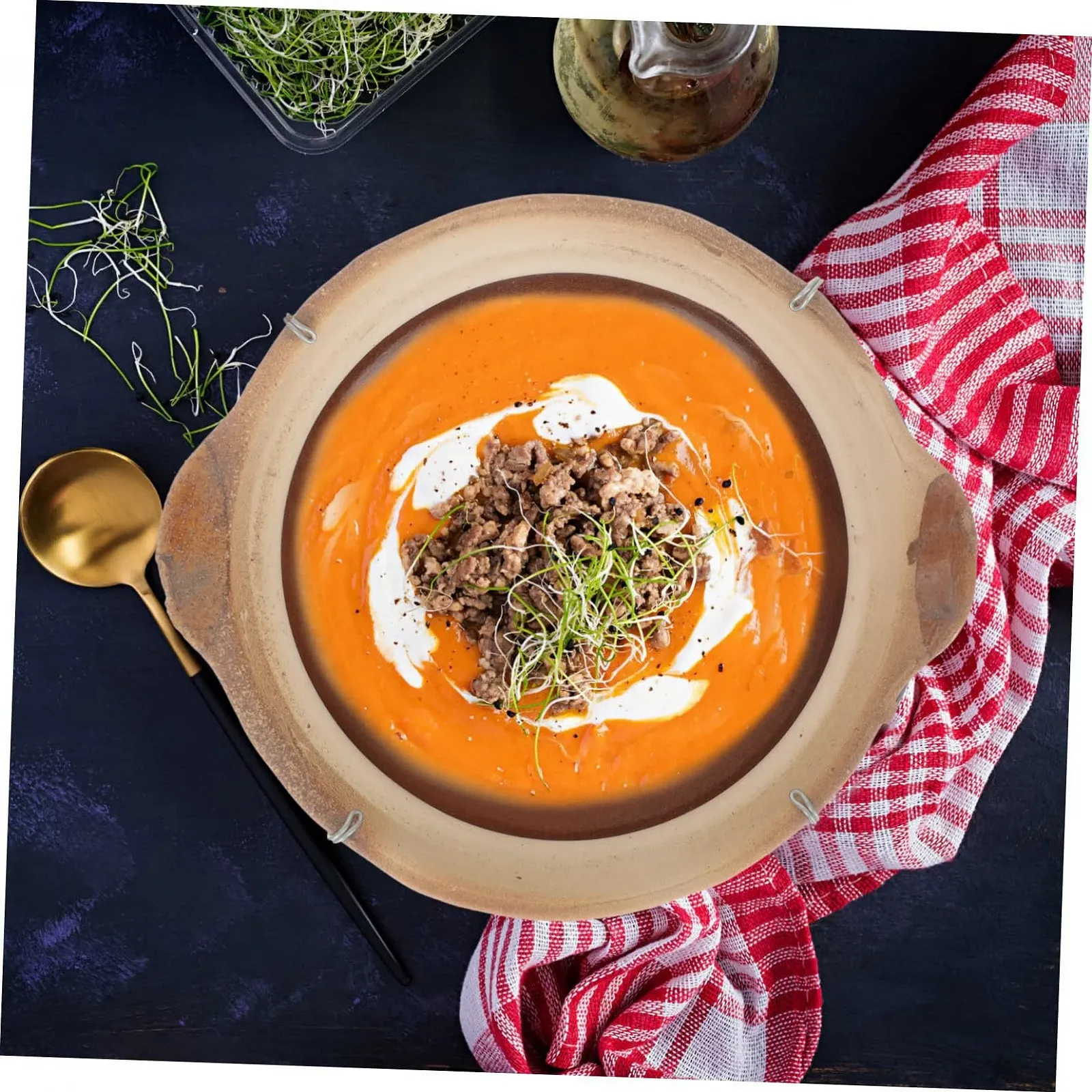 Горщик для запікання керамічний з ручкою 0.5 л, фото №8