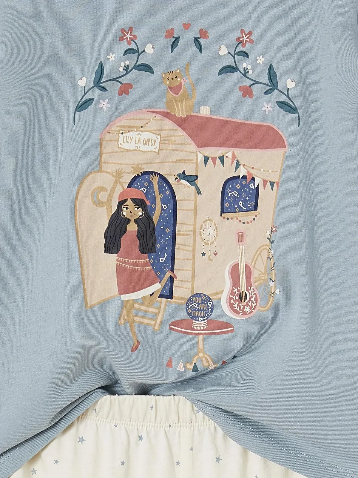 Комплект дитячої піжами (2 шт.) VERTBAUDET Довга піжама для дівчинки з принтом в стилі бохо, фото №5 Комплект дитячої піжами (2 шт.) VERTBAUDET Довга піжама для дівчинки з принтом в стилі бохо, фото №5