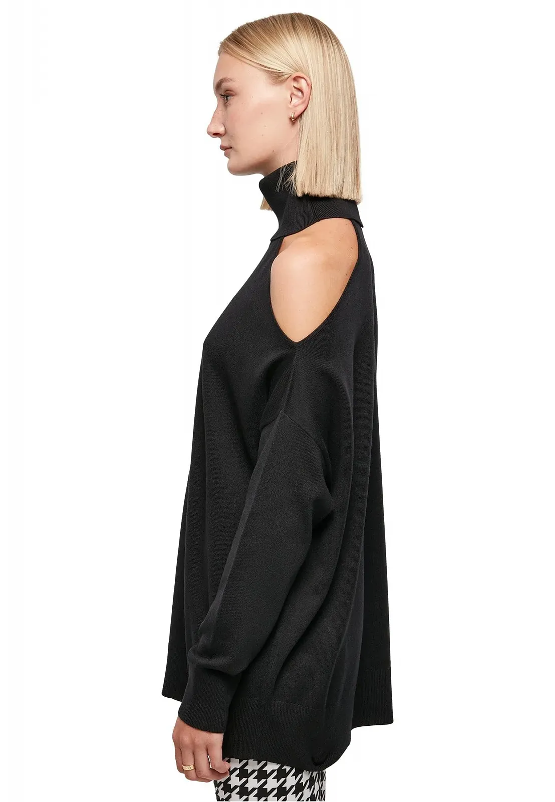 Свитшот Urban Classics с открытыми плечами и воротником-гольфом Женский, фото №3