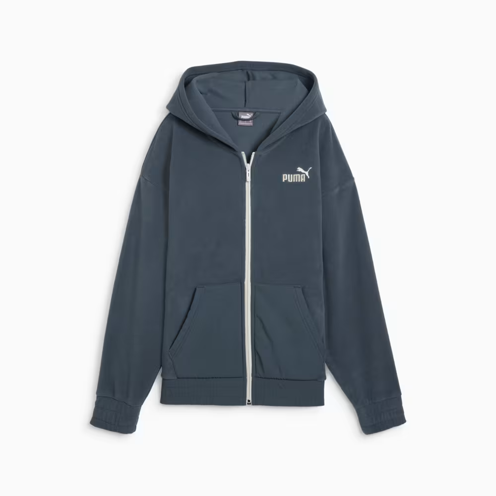 Джемпер ESS ELEVATED Full-Zip Hoodie 68531525 Puma Темно-сірий L, фото №4