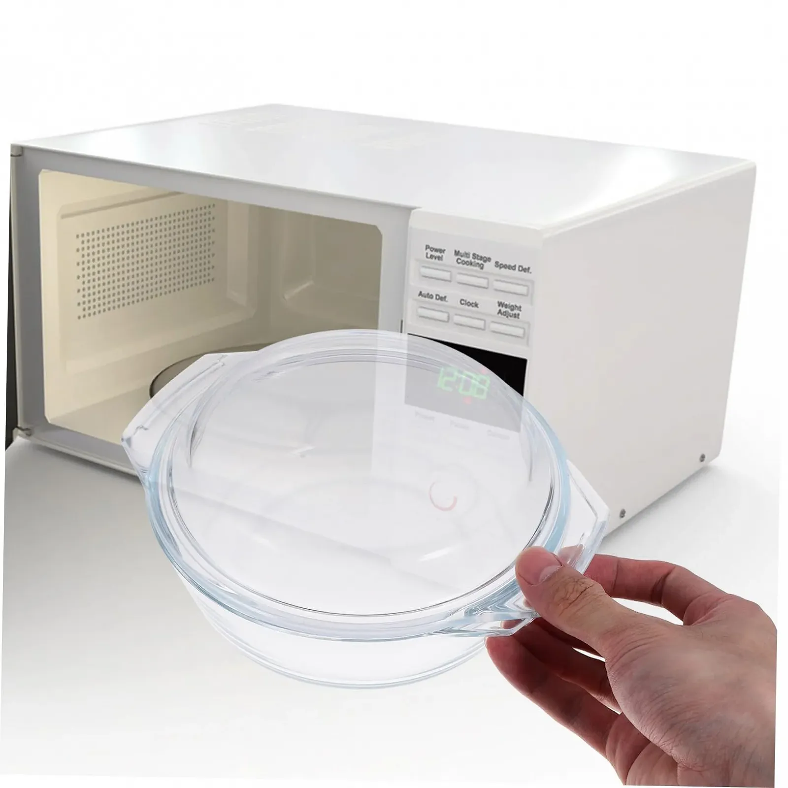 Кастрюля Garneck стеклянная с крышкой термостойкая для духовки и микроволновой печи коричневая, фото №6