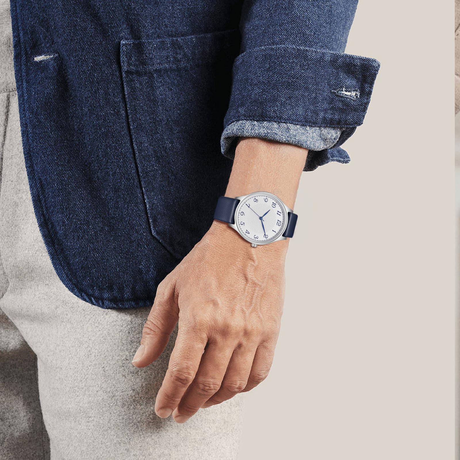 Годинник Чоловічий CIVO Аналоговий Водонепроникний Класичний Бізнес Синій, фото №5