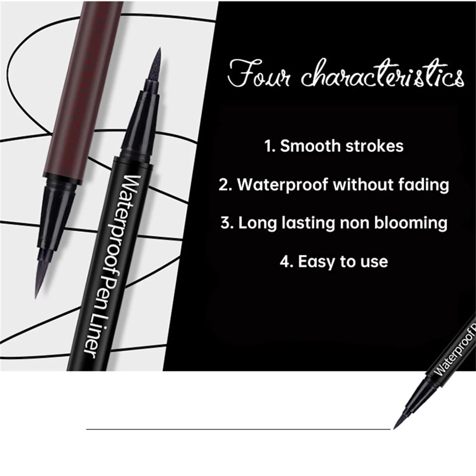 Фломастер-підводка для очей Водостійка М'яка Натуральна D, фото №7 Фломастер-підводка для очей Водостійка М'яка Натуральна D, фото №7