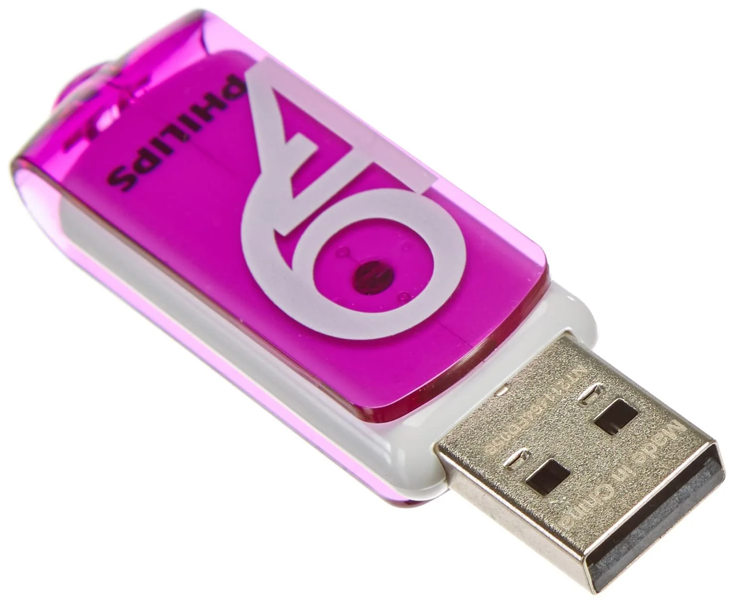 USB-флеш-накопичувач Philips Vivid Edition High Speed 2.0 2X 64 ГБ Swivel Cap White/Purple, фото №5 USB-флеш-накопичувач Philips Vivid Edition High Speed 2.0 2X 64 ГБ Swivel Cap White/Purple, фото №5
