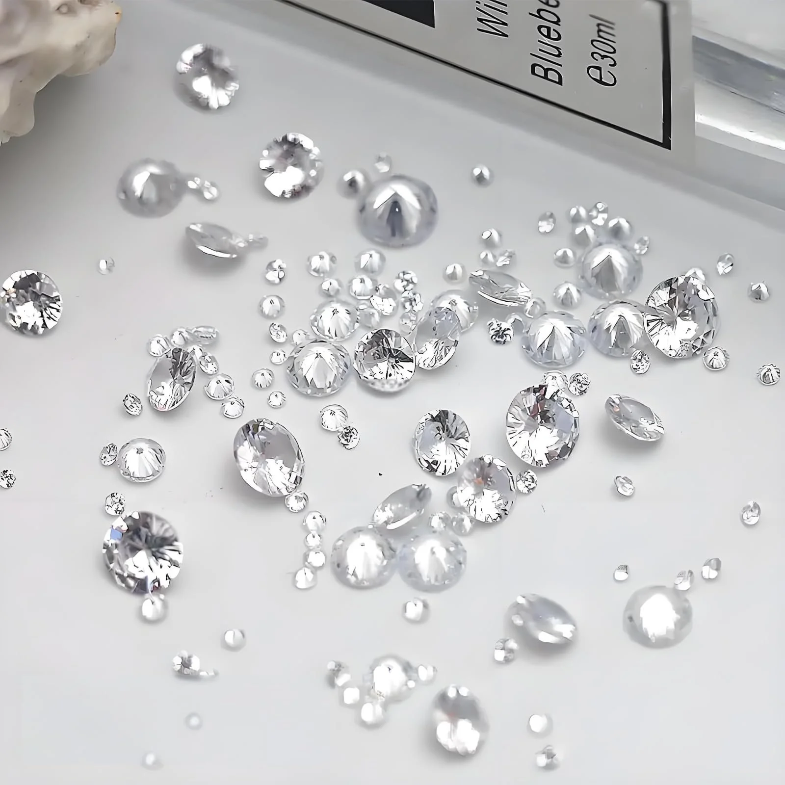 Блискітки для нігтів, 50 шт, цирконій, кристали, фото №1