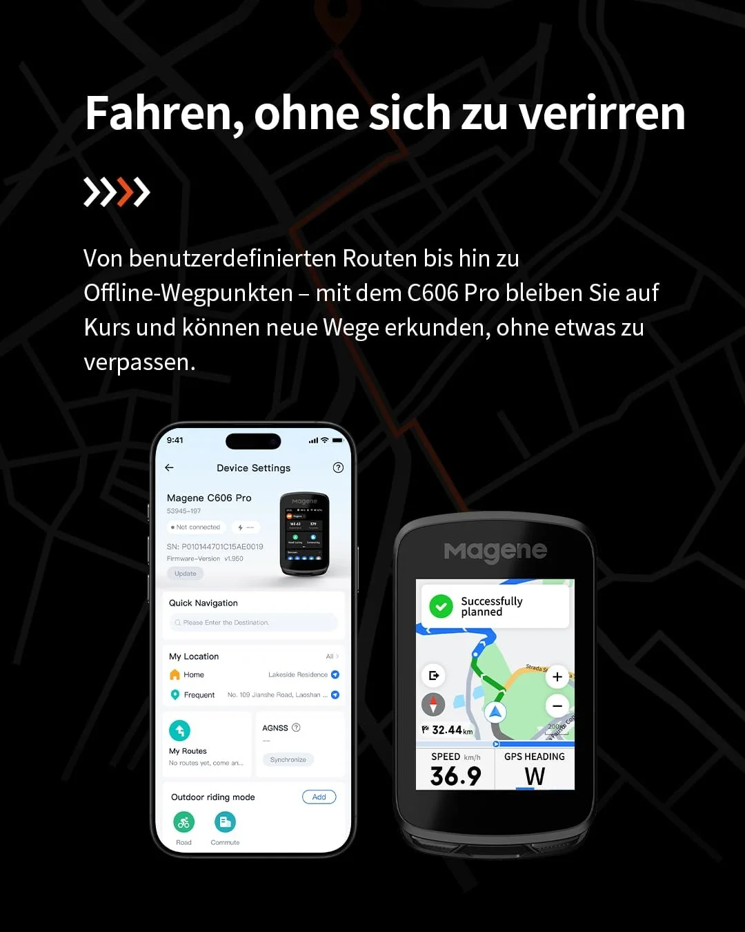 Велокомпьютер Magene C606 Pro GPS 2.8 дюйма цветной сенсорный экран ClimbPro Navigation Bluetooth ANT+ WiFi, фото №3