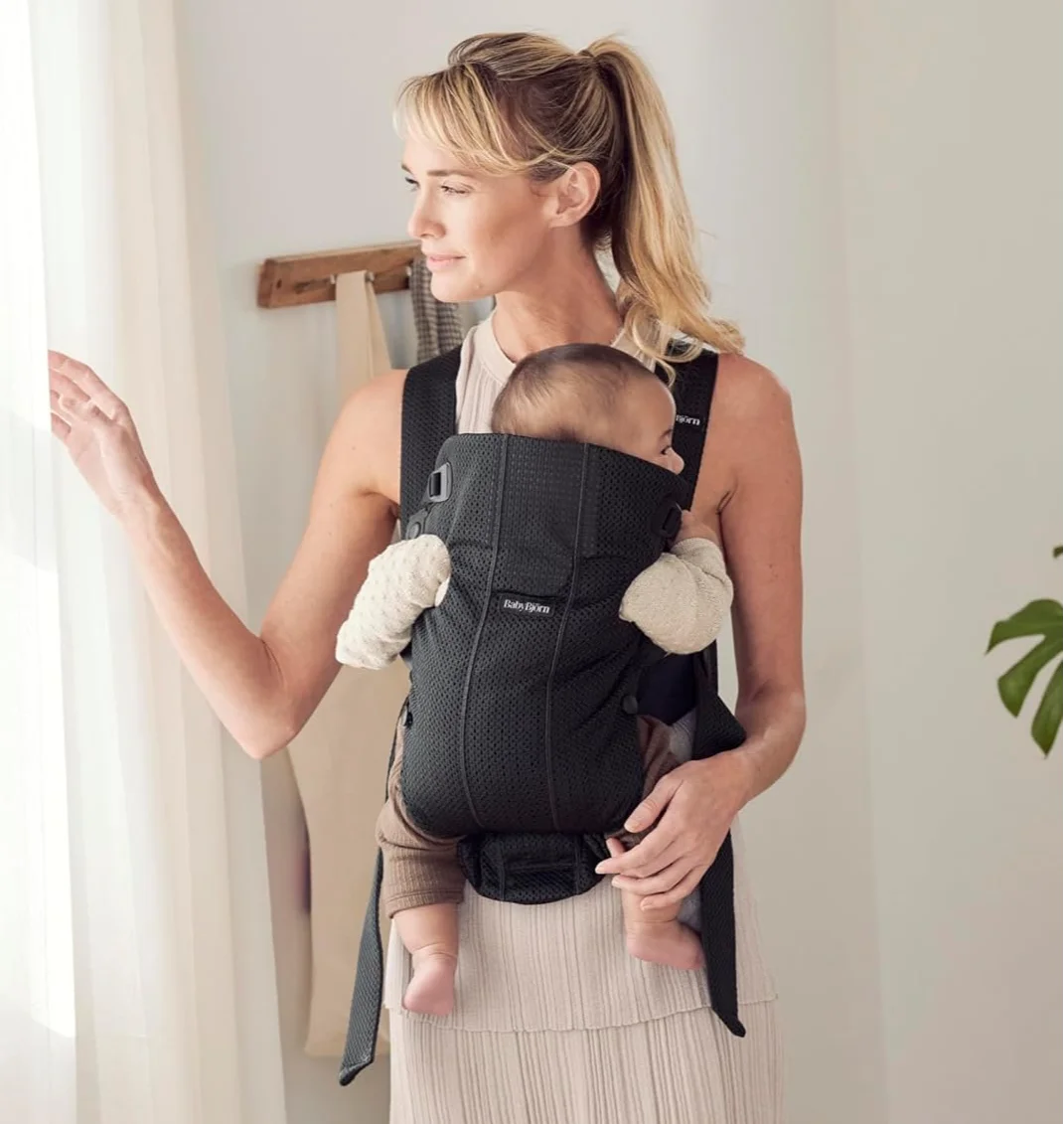 Рюкзак-переноска BabyBjörn Babytrage Mini / Чорний, фото №7