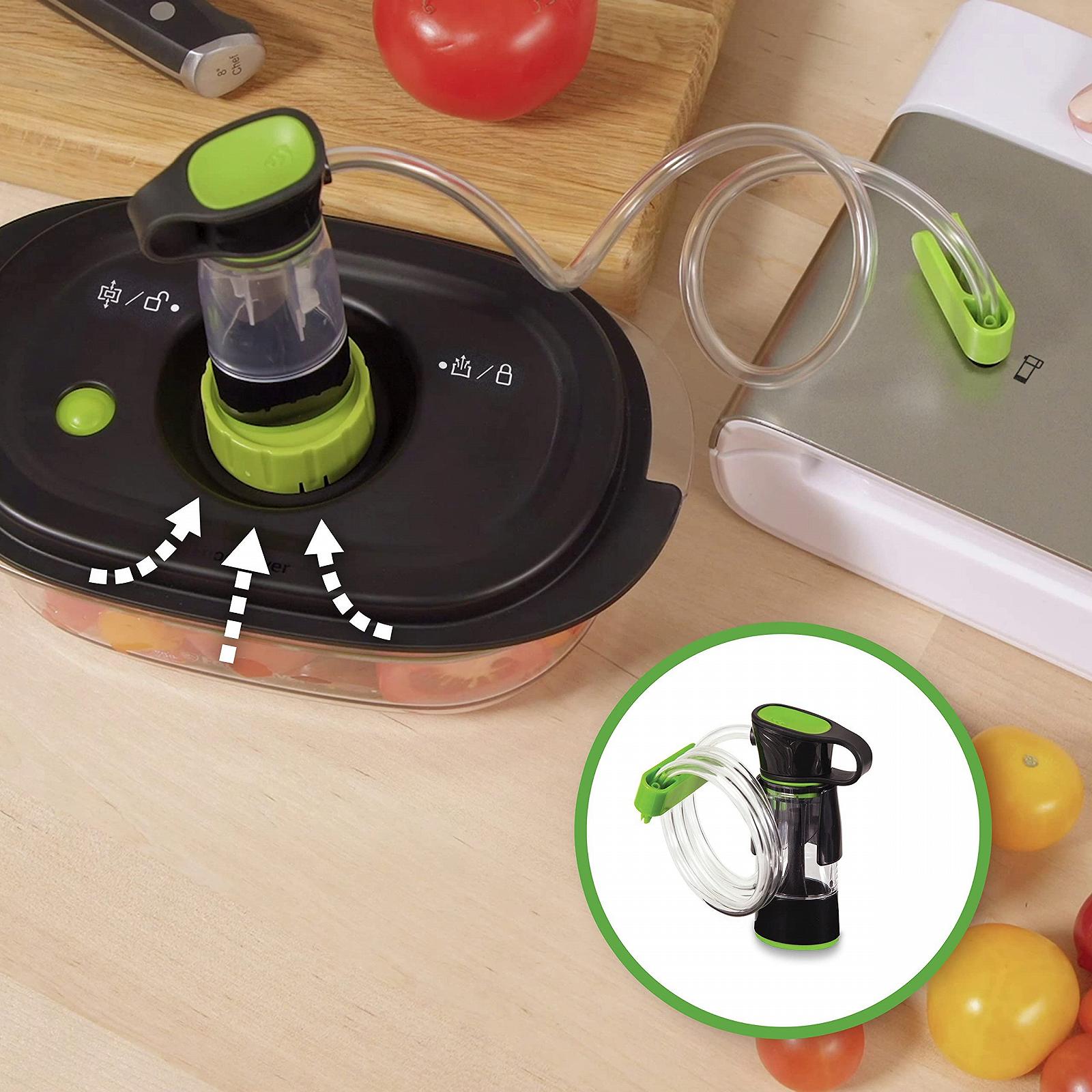 Вакуумний пакувальник FoodSaver Compact VS0100X Сріблястий з білими вставками, фото №6