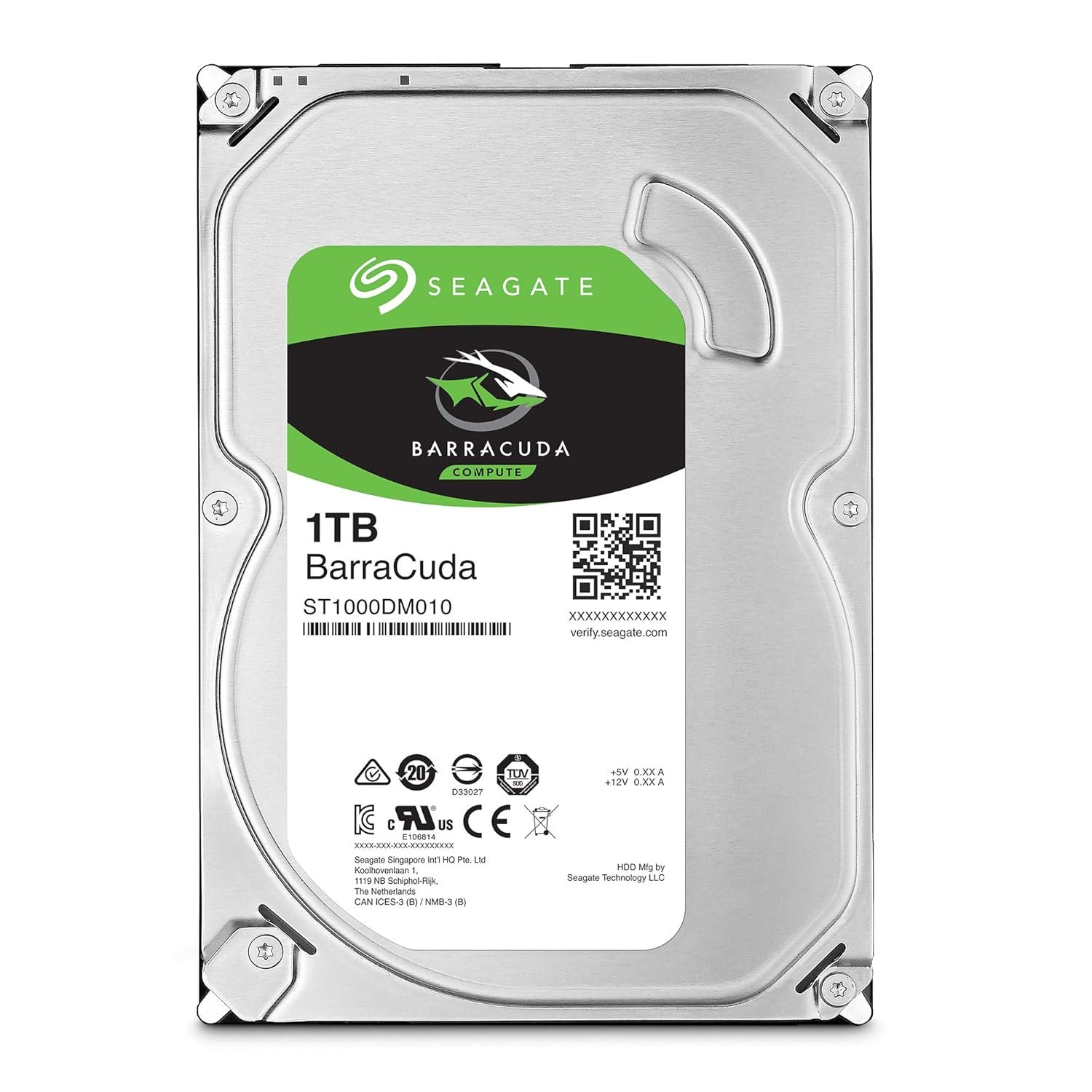 Жесткий диск Seagate BarraCuda 1ТБ 7200об/м 210 МБ/с 3.5" SATA III (ST1000DM010), фото №2