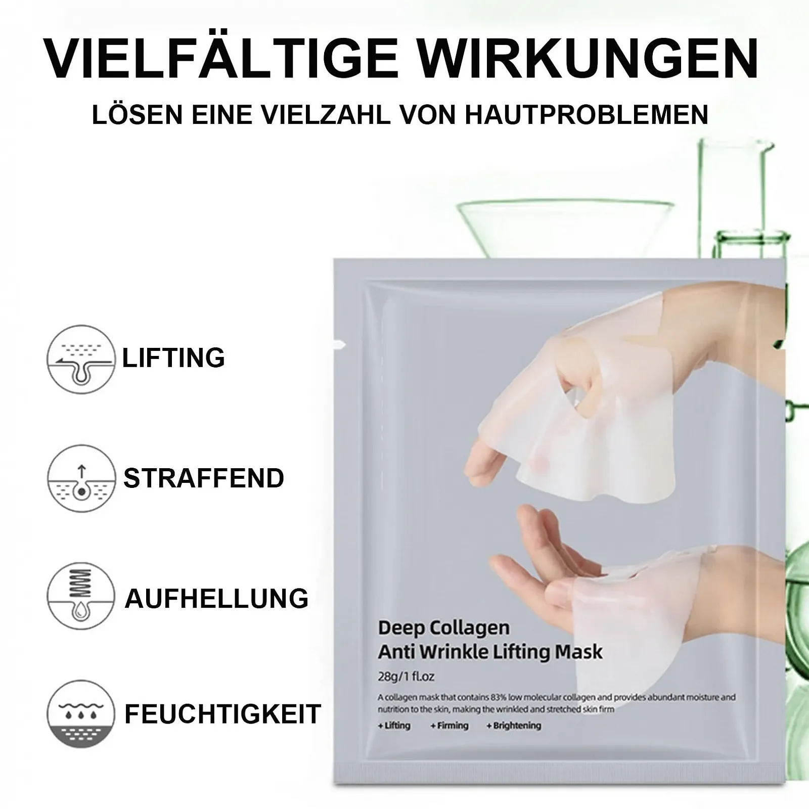 Маска Коллагеновая для лица Anti-Ageing Ночная, Гидролизованная, Набор (8), фото №7