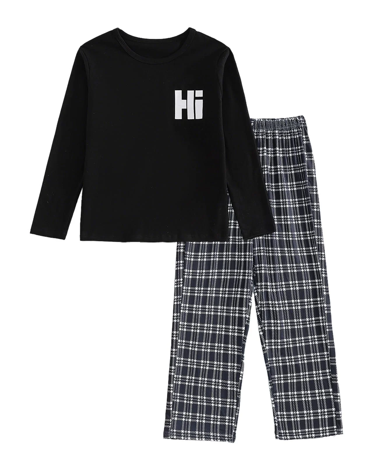 Піжама Xumplo для хлопчиків з довгими рукавами, картата, фото №1