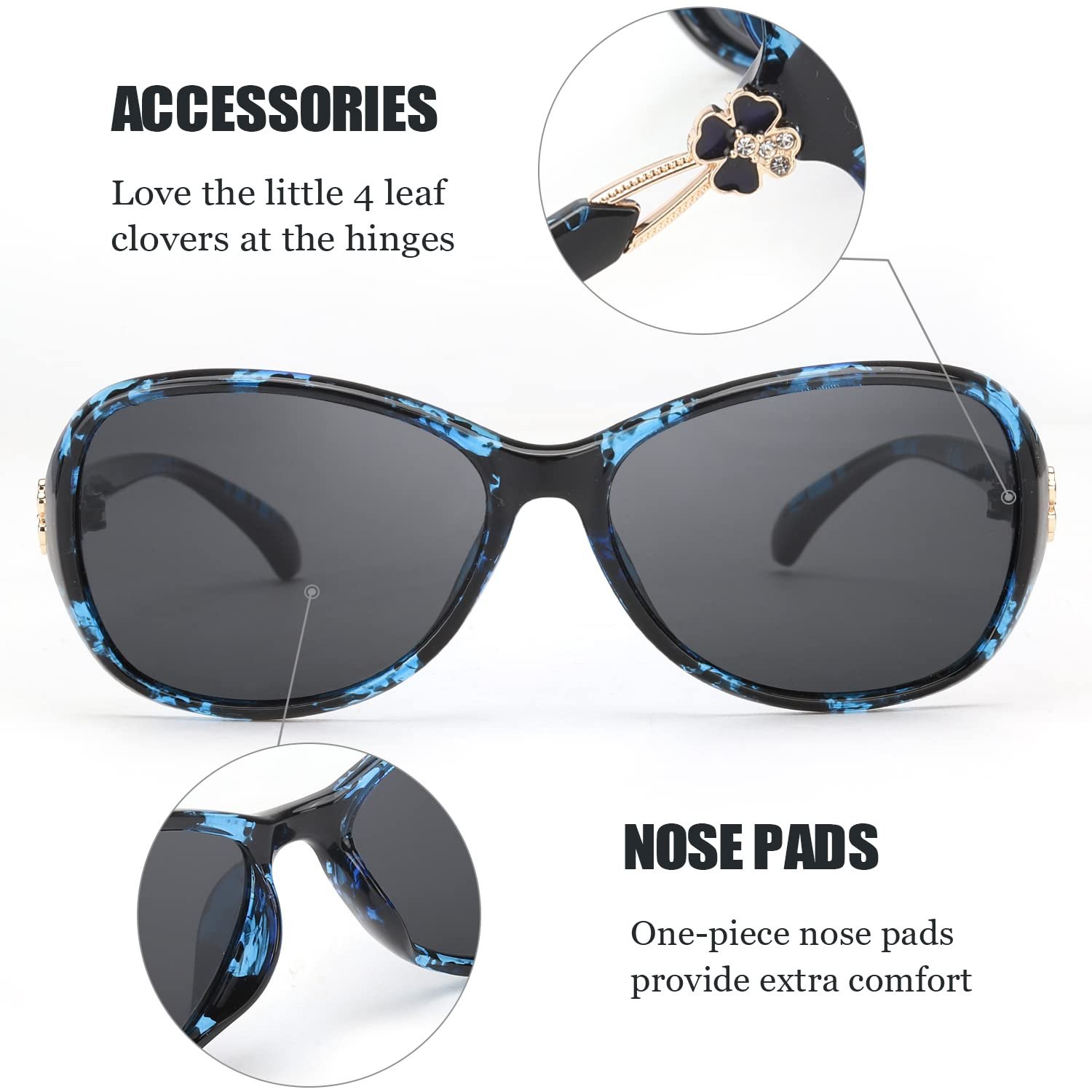 Поляризовані сонцезахисні окуляри жіночі FIMILU Великі UV400 захист, фото №4