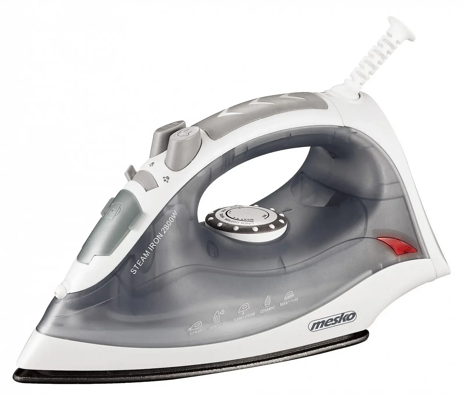 Паровой утюг Mesko MS 5037 2800 Вт 170 мл Серый, фото №1