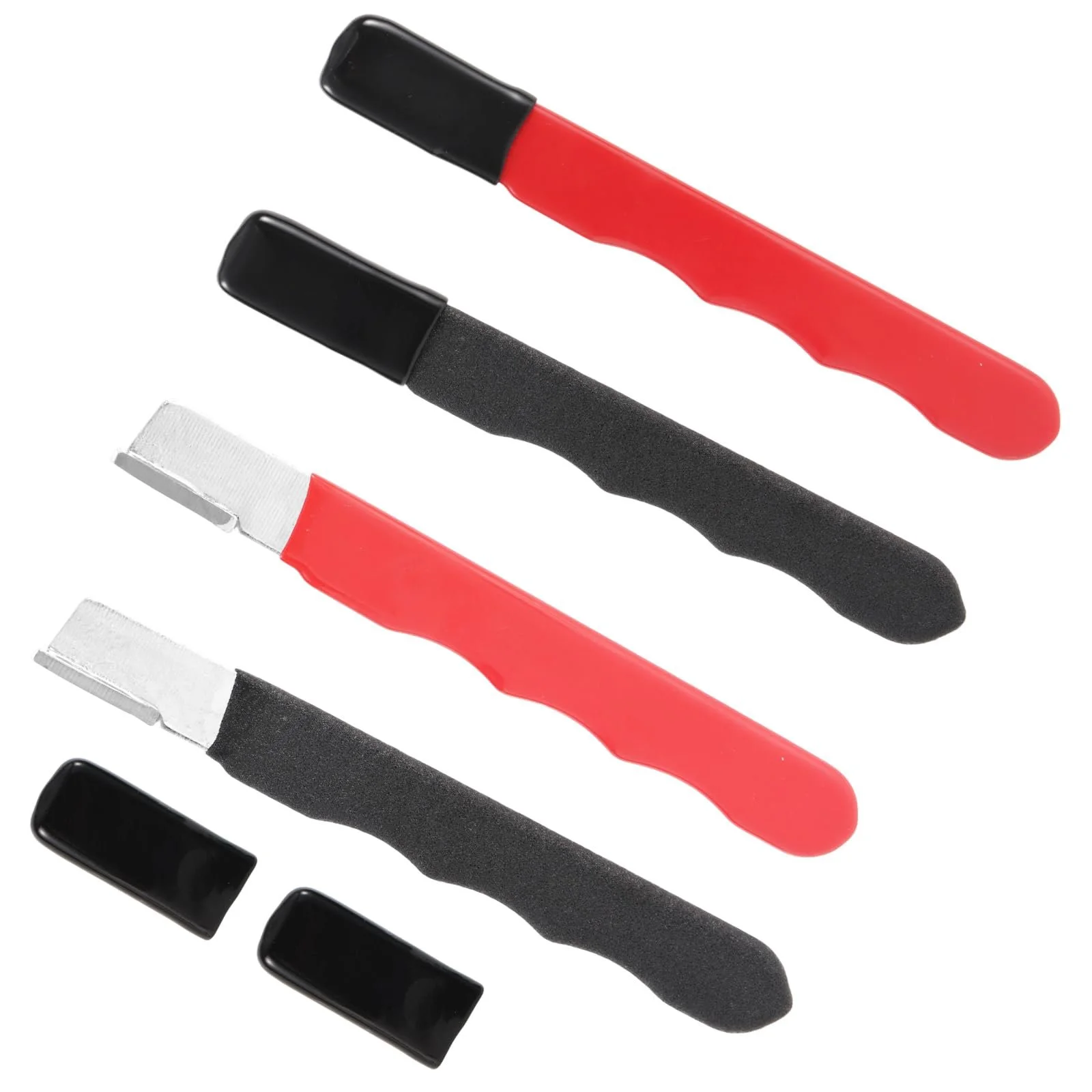 Точилка для садових інструментів 4 шт. портативна для сокир та секаторів чорна та червона, фото №1