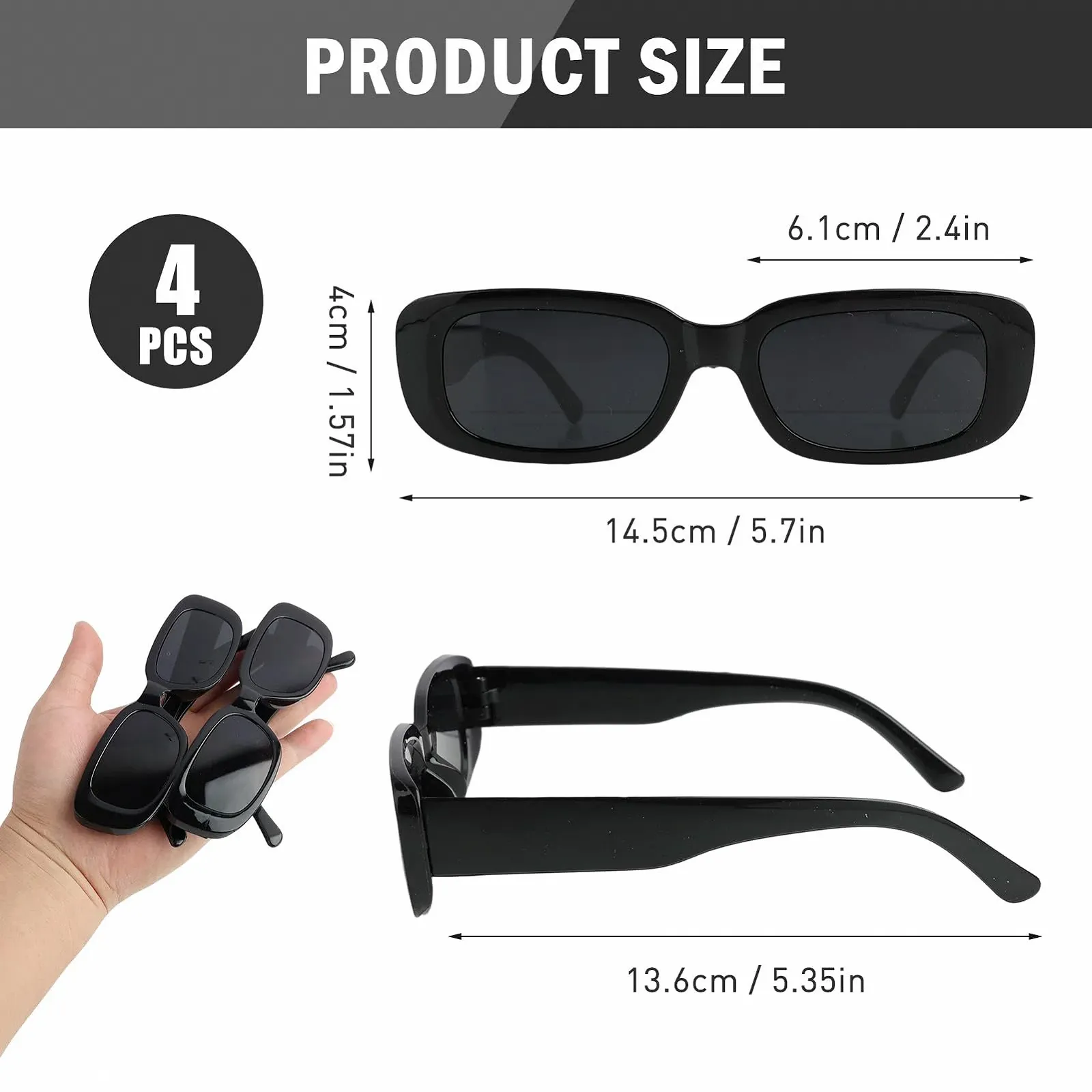 Солнцезащитные очки Винтажные Annlpoy 4 шт, фото №2 Солнцезащитные очки Винтажные Annlpoy 4 шт, фото №2