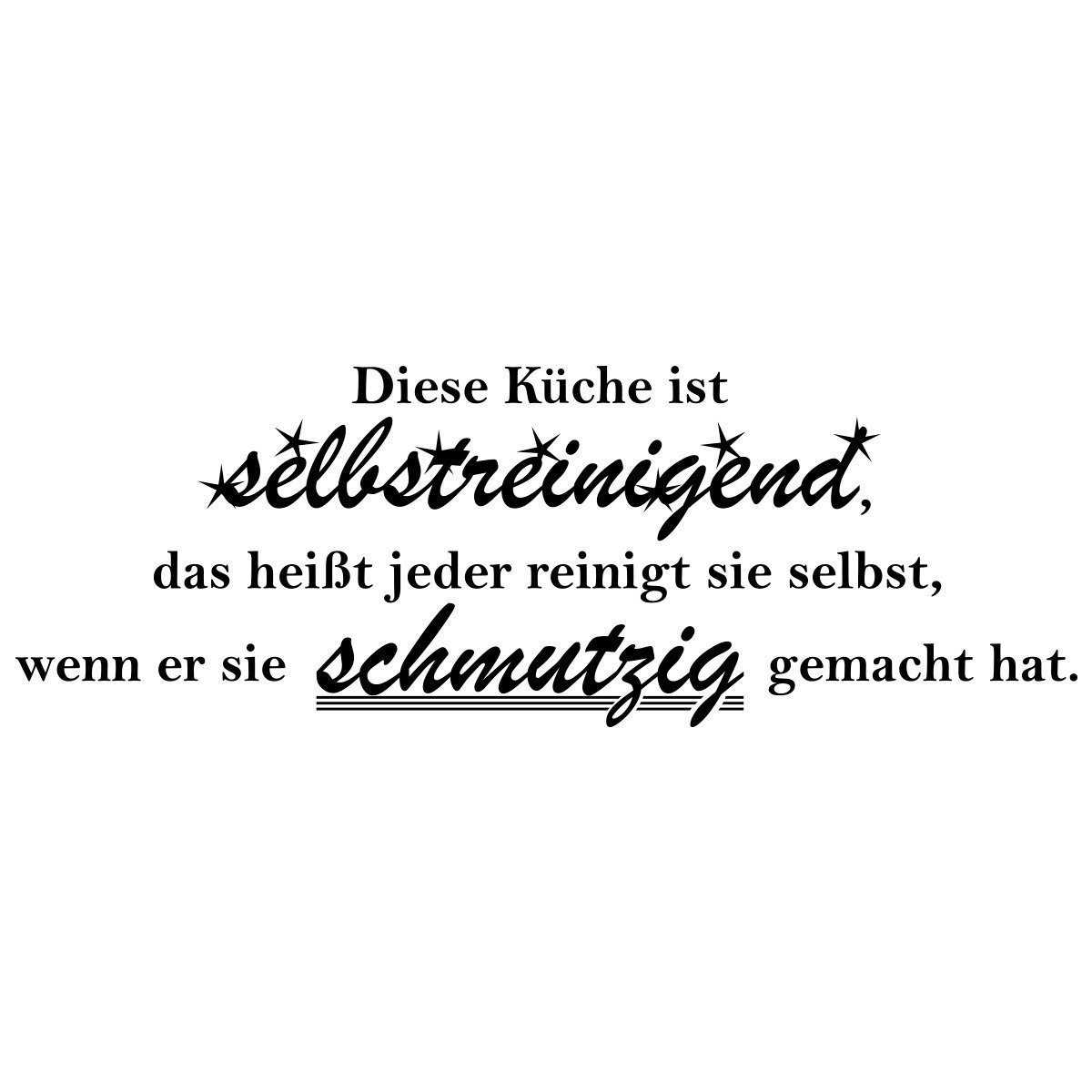Наклейка на стіну Wandkings This Kitchen Is Self-Cleaning 50 x 17 см Чорна, фото №3 Наклейка на стіну Wandkings This Kitchen Is Self-Cleaning 50 x 17 см Чорна, фото №3