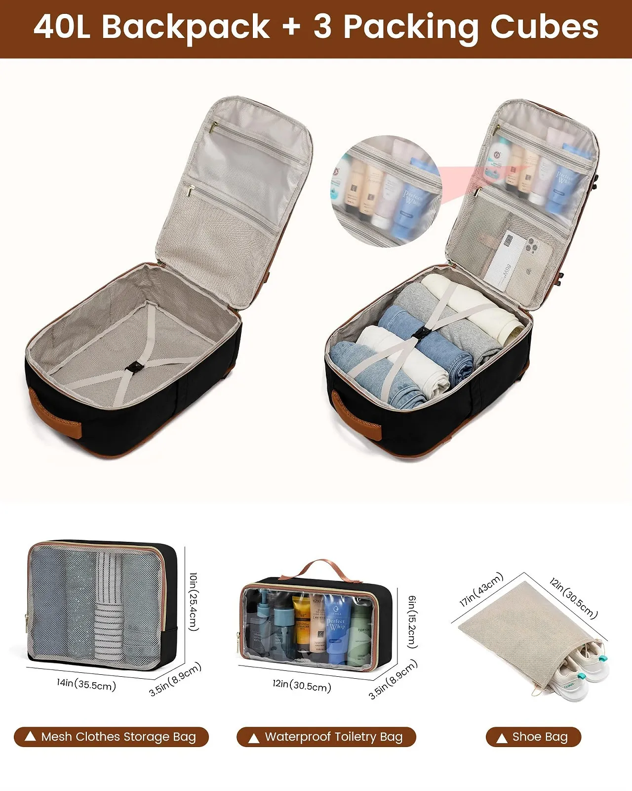 Рюкзак для ноутбука LOVEVOOK Hand Luggage Waterproof Large 17.3 дюйми, фото №4 Рюкзак для ноутбука LOVEVOOK Hand Luggage Waterproof Large 17.3 дюйми, фото №4
