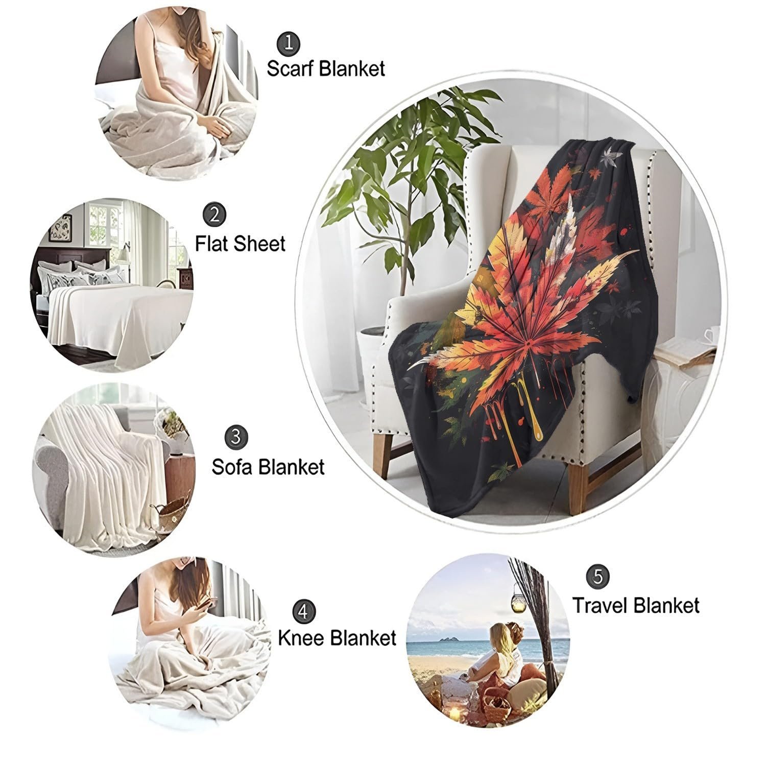 Плюшевое одеяло Bunte Ahornbl". 180x200 см, с рисунком кленовые листья, фото №6 Плюшевое одеяло Bunte Ahornbl". 180x200 см, с рисунком кленовые листья, фото №6