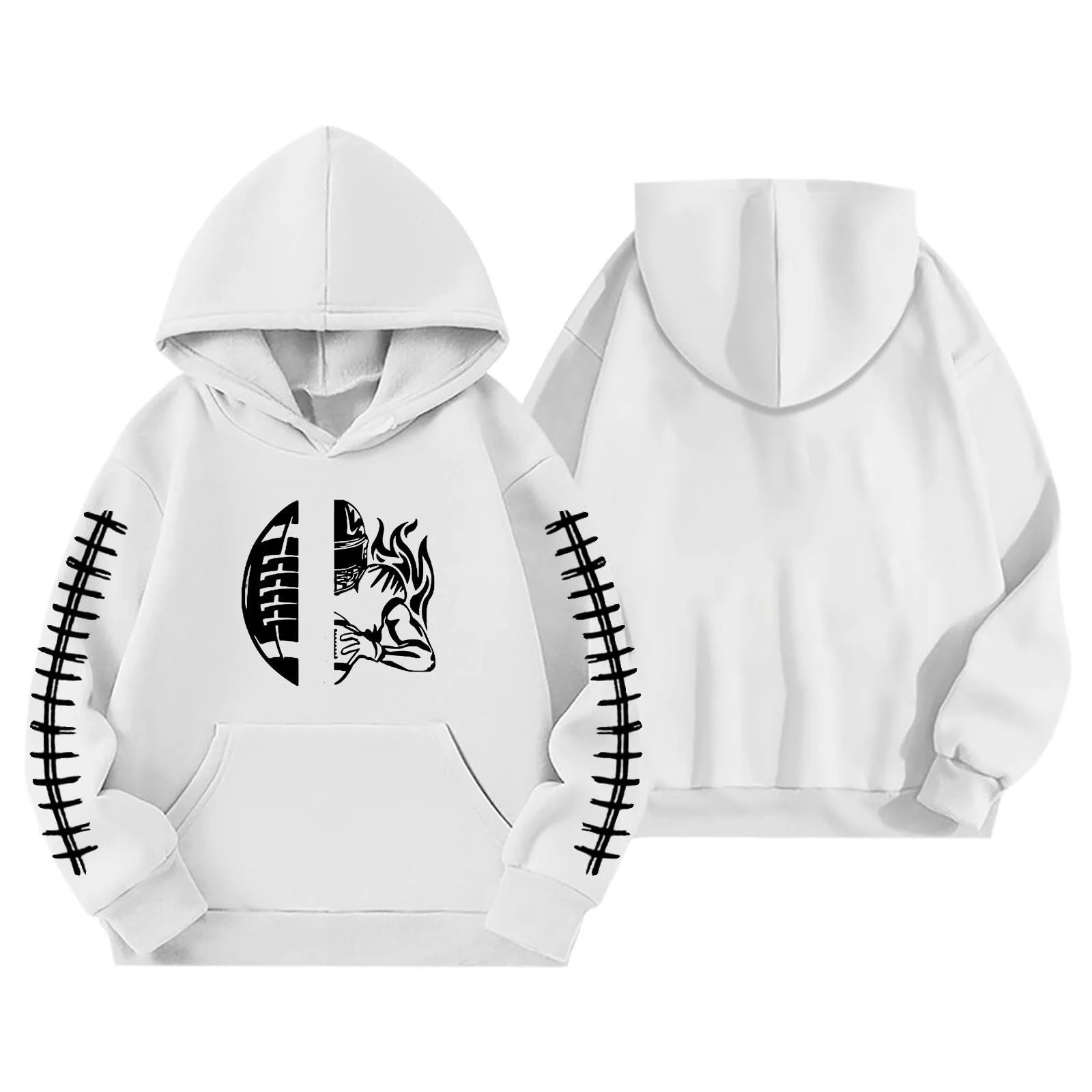 Худи для девочки с бейсбольным принтом, мягкий пуловер R, вечерняя одежда, размер 134, фото №2