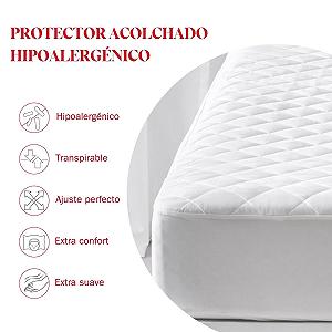 Наматрасник стеганый Pikolin Home с волокном, дышащий, антиклещевой Cama 180-180 x 190/200 см белый synthetic.ua - Фото 1