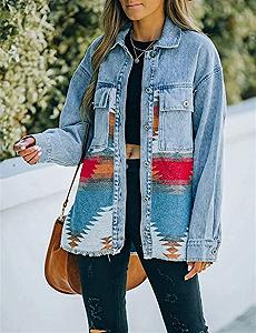 Джинсовая Куртка Sawmew Oversized Casual Средней Длины Trucker Vintage synthetic.ua - Фото 1