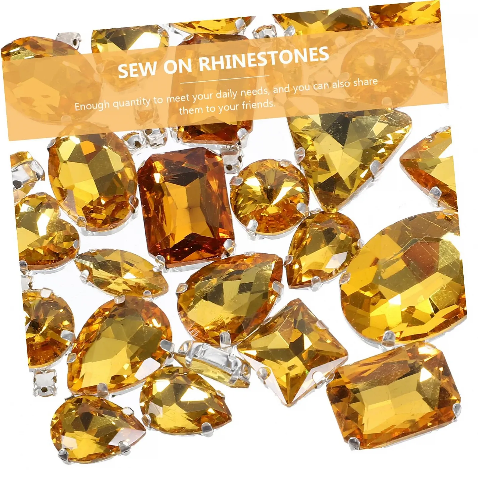 DIY-матеріали Нерегулярний Кіготь Діамант Скло Кришталь ручного шиття Діамант DIY Одяг Весільна сукня ручної роботи декоративний Діамант Золотий, фото №2