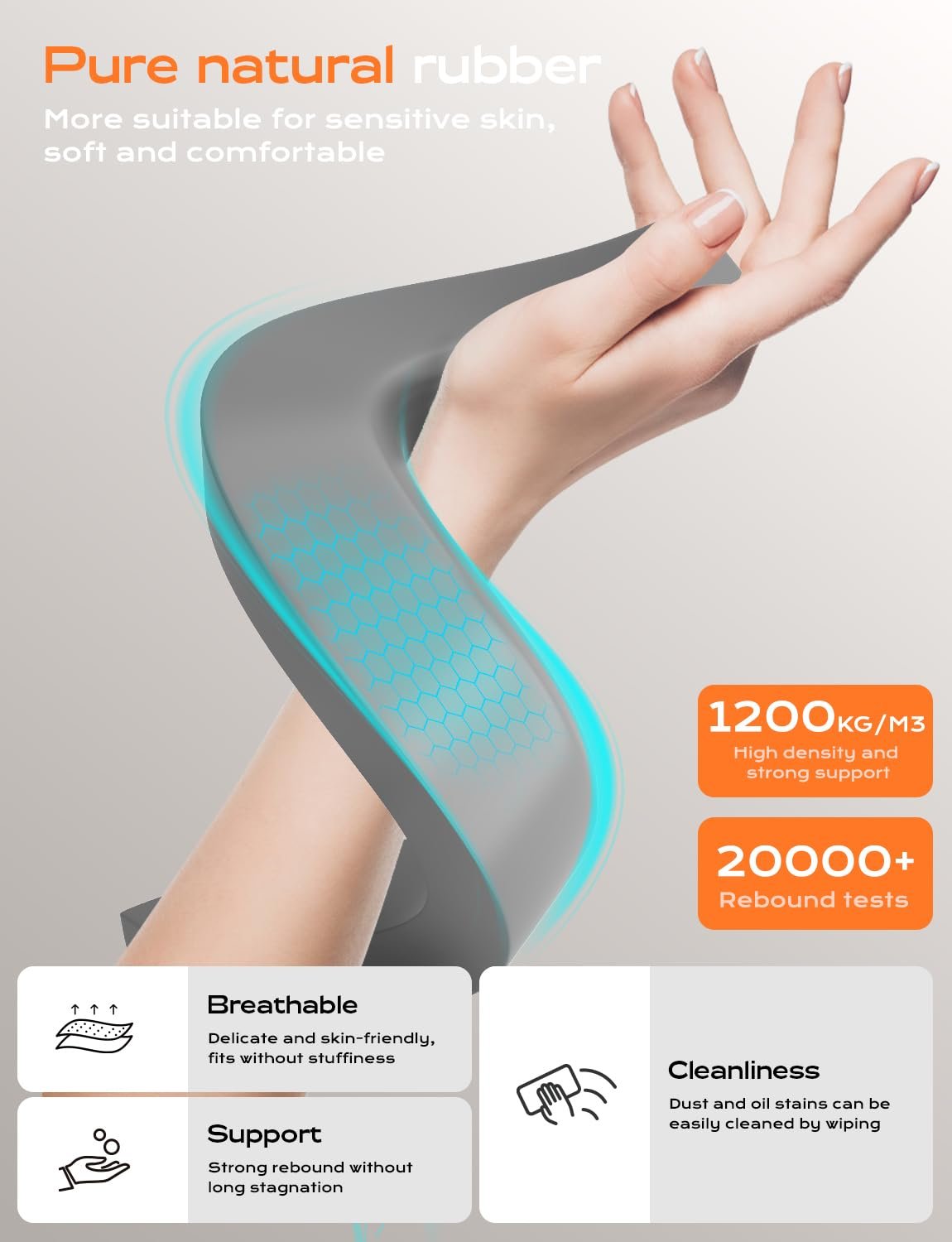 Подставка для ноутбука с поддержкой запястья, эргономичная съемная подставка для ноутбука, для MacBook Air Pro, HP, Dell, XPS, HP, фото №3