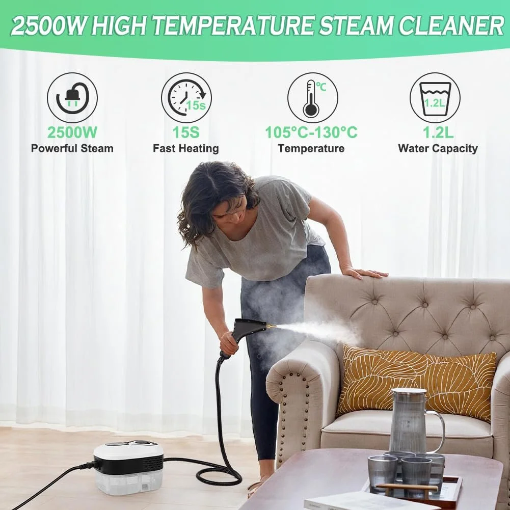 Пароочисник Vicloon 3.5 бар 15 с 2500 Вт 1.2 л, фото №3 Пароочисник Vicloon 3.5 бар 15 с 2500 Вт 1.2 л, фото №3