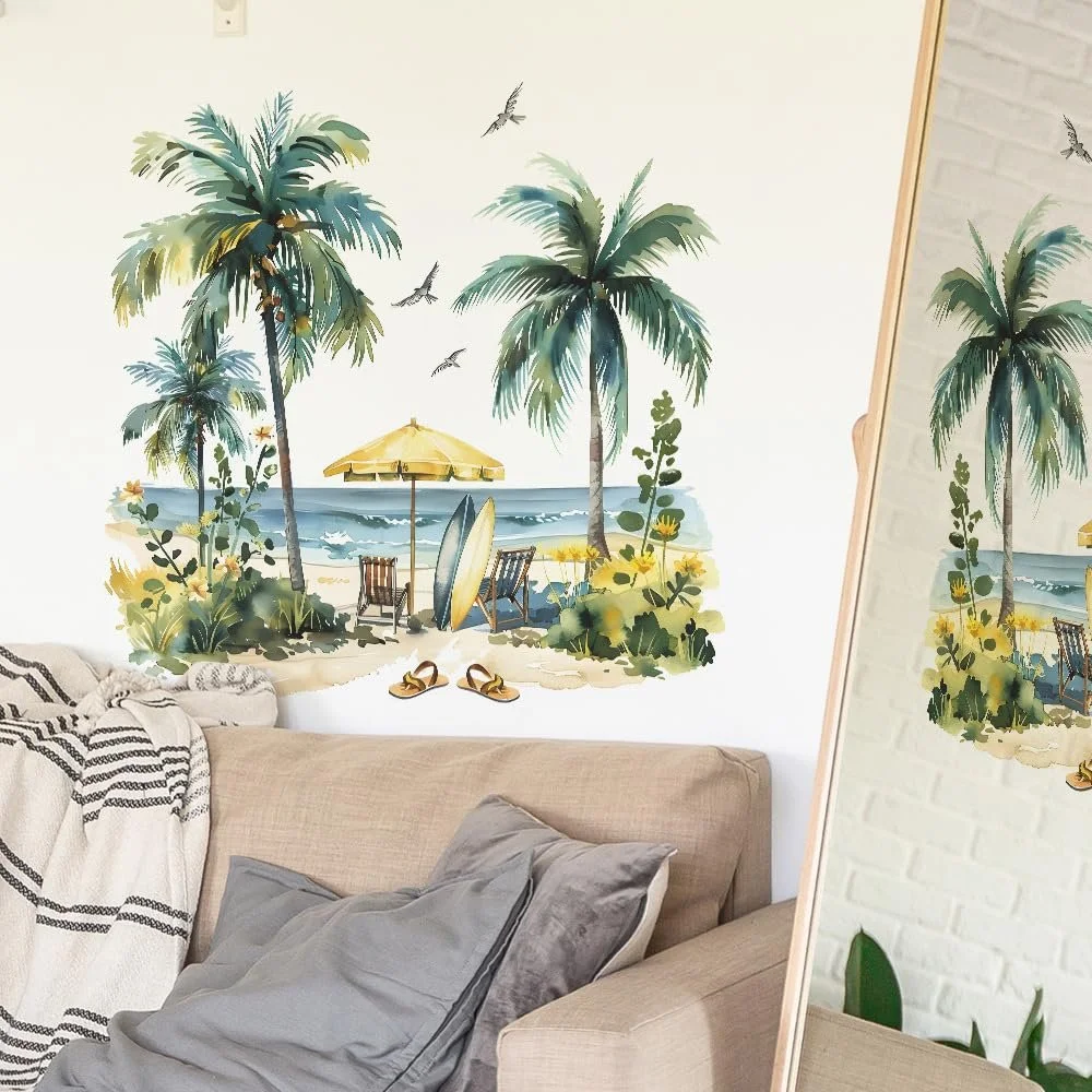 Наклейка на стіну Summer Beach Кокосова пальма Зелений, фото №3 Наклейка на стіну Summer Beach Кокосова пальма Зелений, фото №3