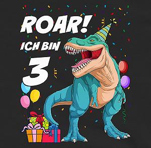 Джемпер Shirtracer 3rd Birthday - I Am 3 Years - T-Rex Dinosaur Dino synthetic.ua - Фото 1