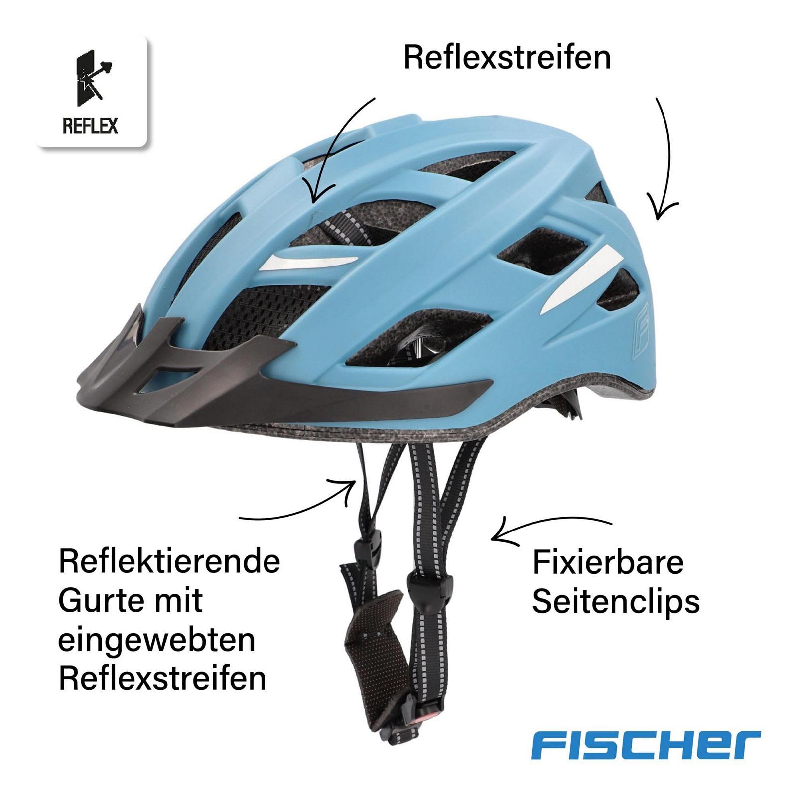 Велосипедный шлем Fischer Urban Plus с LED-подсветкой, размер S/M или L/XL, фото №3