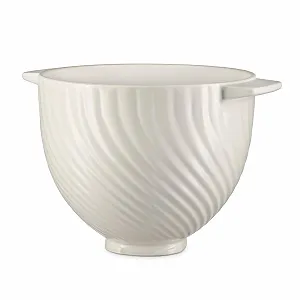 Чаша для змішування KitchenAid 5KSM2CB5MR керамічна 4.7 л Meringue White з текстурованим покриттям synthetic.ua - Фото 1